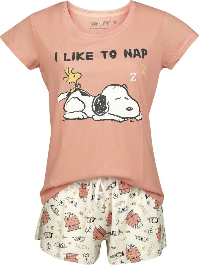 Peanuts Pyjama - I Like to Nap - S tot 3XL - voor Vrouwen - meerkleurig