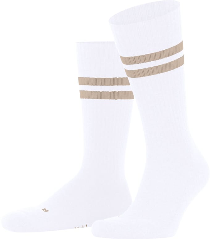 FALKE Dynamic gedessineerd katoen sokken unisex wit - maat 37-38