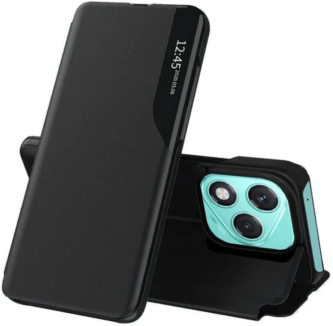Hoesje geschikt voor HONOR 400 Lite - Techsuit eFold Book Case - Zwart