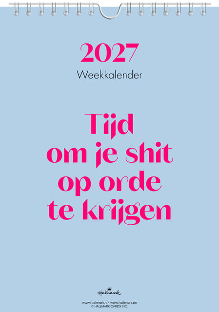 Weekkalender 2027 &C 165x230mm nederlands