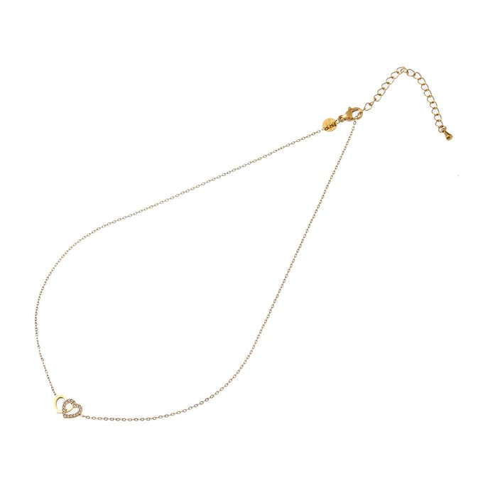 Go Dutch Label Collier Double Hearts Goudkleurig