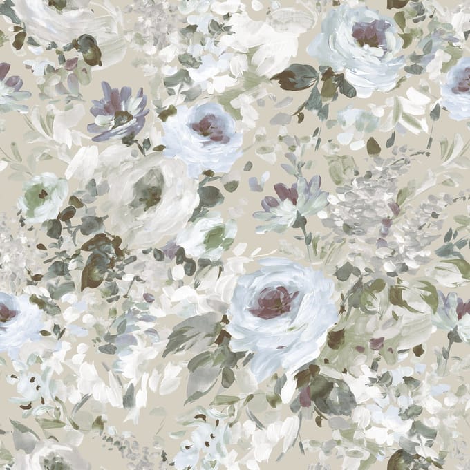 BLAUW BLOEMEN BEHANG EE22549