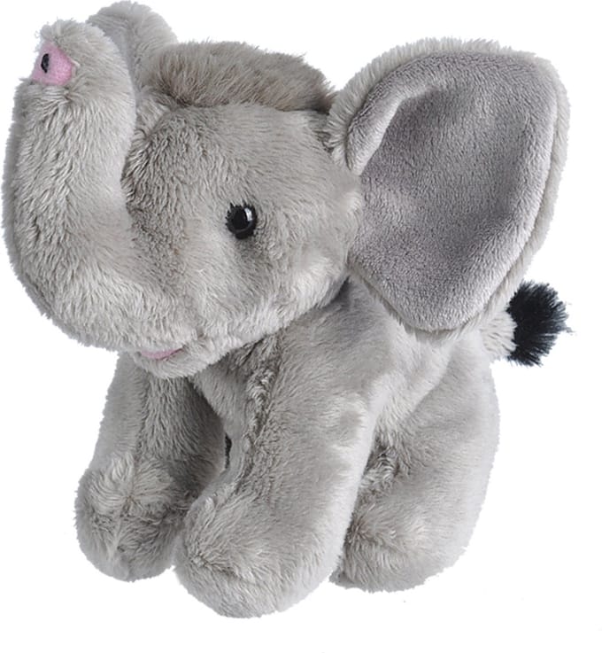 Wild Republic Knuffel Olifant Junior 13 Cm Pluche Grijs