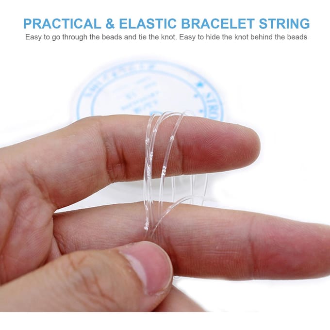 0,8 mm Elastisch Armbandkoord 26ft Sterk Rekbaar Kralendraad voor DIY Sieraden Ketting Armband Maken 0.8mm