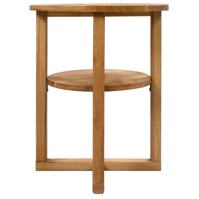 vidaXL - Bijzettafel - 40x50 - cm - massief - eikenhout