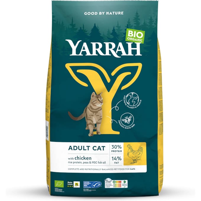 Yarrah - Bio Droogvoer Kat - Kip - Kattenvoer - 800 g