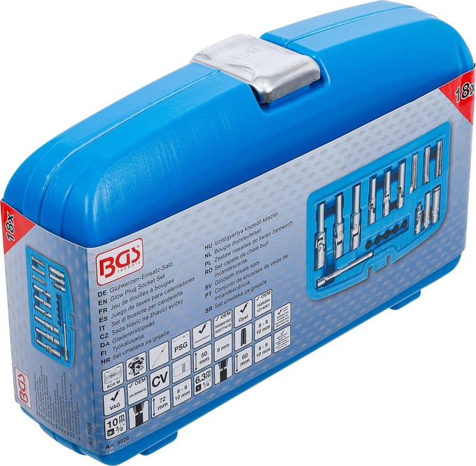 BGS Bougie dopsleutelset 18 delig
