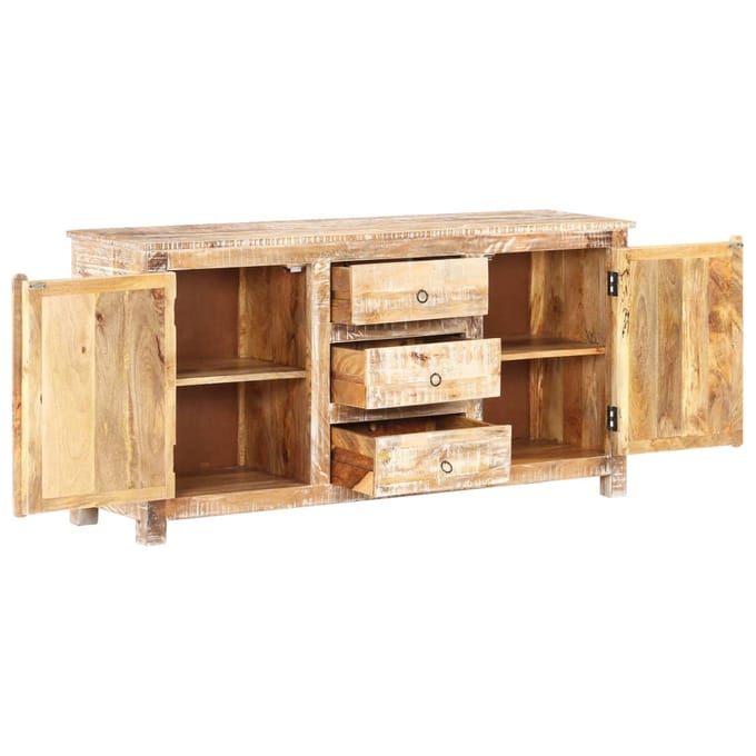 vidaXL - Dressoir - 151x40x75 - cm - ruw - acaciahout