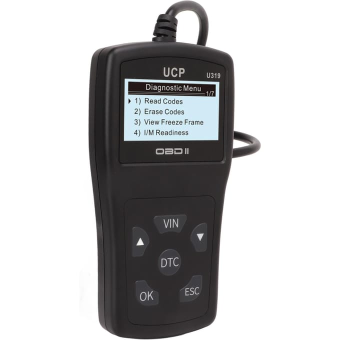 Scanner OBD2 Lecteur de codes défaut moteur Outil de diagnostic de voiture multifonctionnel Certifié CE pour Auto white