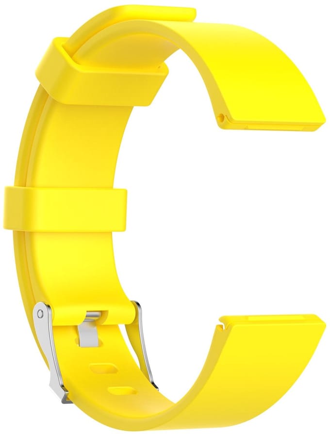 watchbands-shop.nl Siliconen bandje - Fitbit Versa (Lite) - Geel - Small