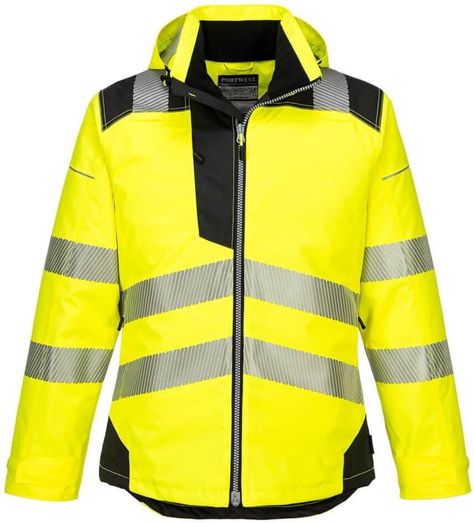 Portwest PW3 Hi-Vis Winterjack T400 - Geel/Zwart - M