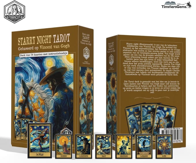 Timmergems Starry Night Tarot - Van Gogh tarotkaarten met instructieboekje