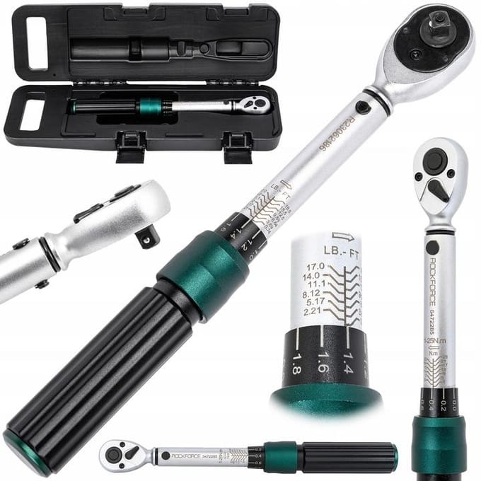 Rockforce RF-6472285 - Dynamometrische Sleutel - 1/4'' - 1-25 Nm - Blokkeerring