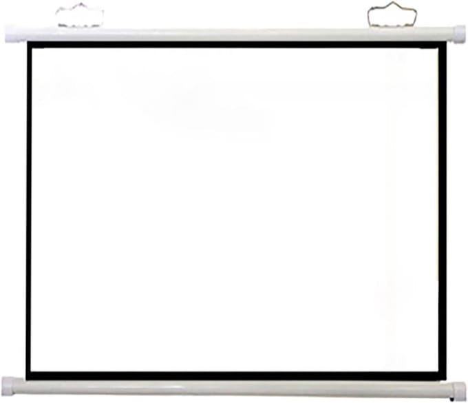 Projectiescherm Handmatig - Wandbeamer Scherm - Thuisbioscoop Ervaring - Vlak Beeld Garantie - 50 inch - Wit