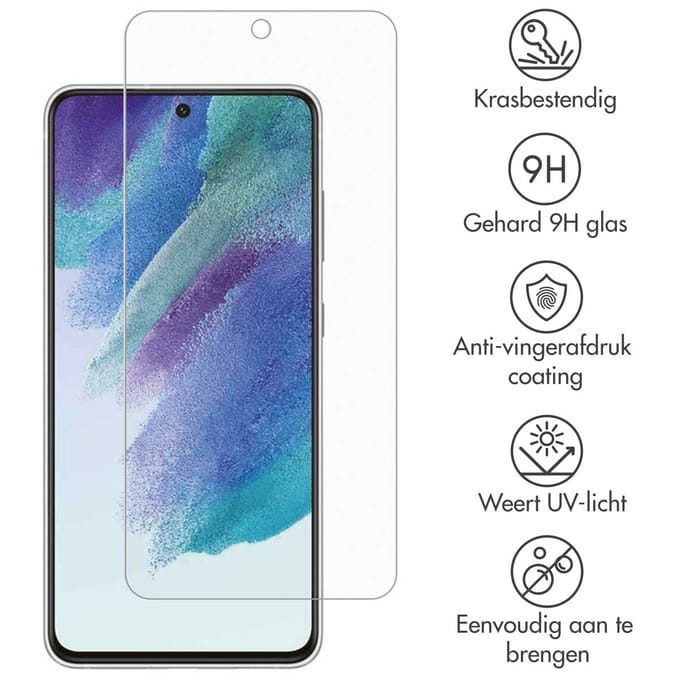 Accezz Screen Protector - Geschikt voor Samsung Galaxy S21 FE - 2 Pack Glass Screenprotector