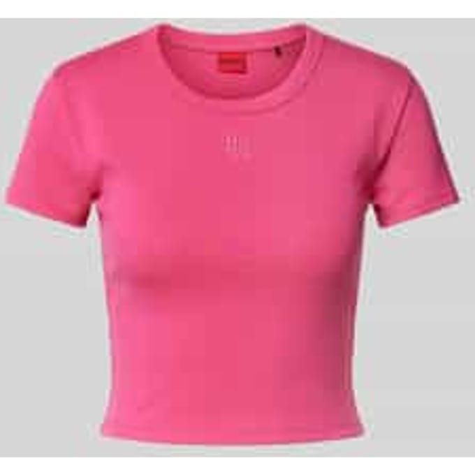 Kort T-shirt met labelstitching