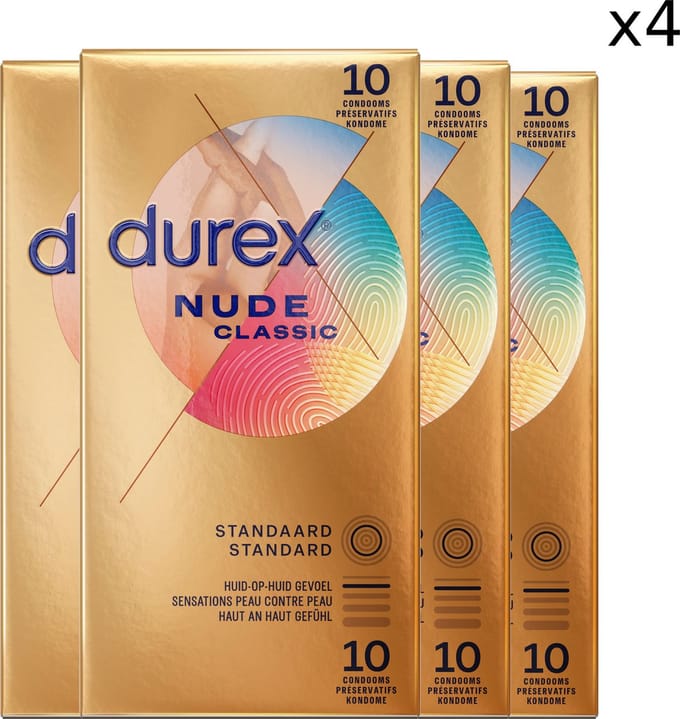 Durex Condooms Nude Huid-Op-Huid Gevoel 10st x4