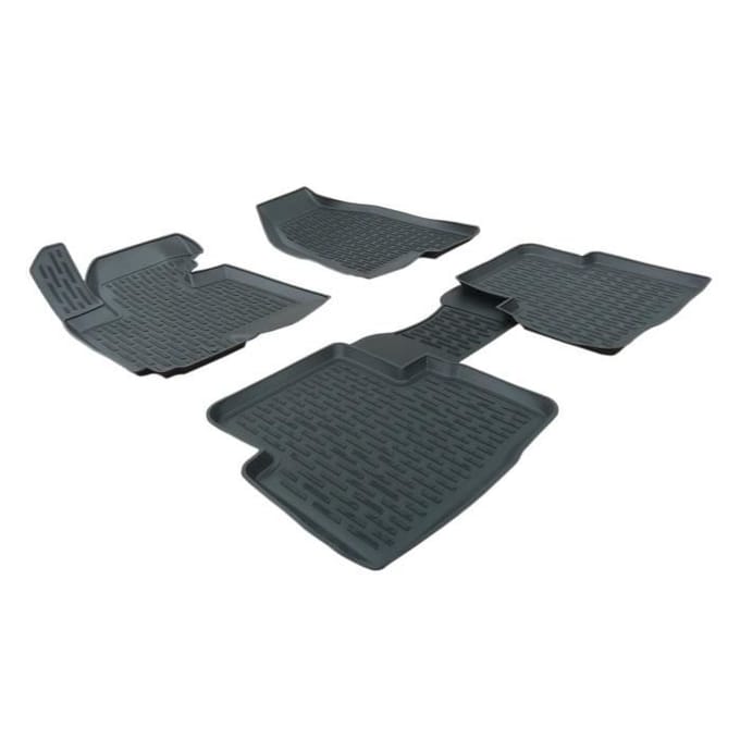 Vloermatten - SCOUTT - Kia ix35 - Premium Rubber - Op Maat - Zwart zwart