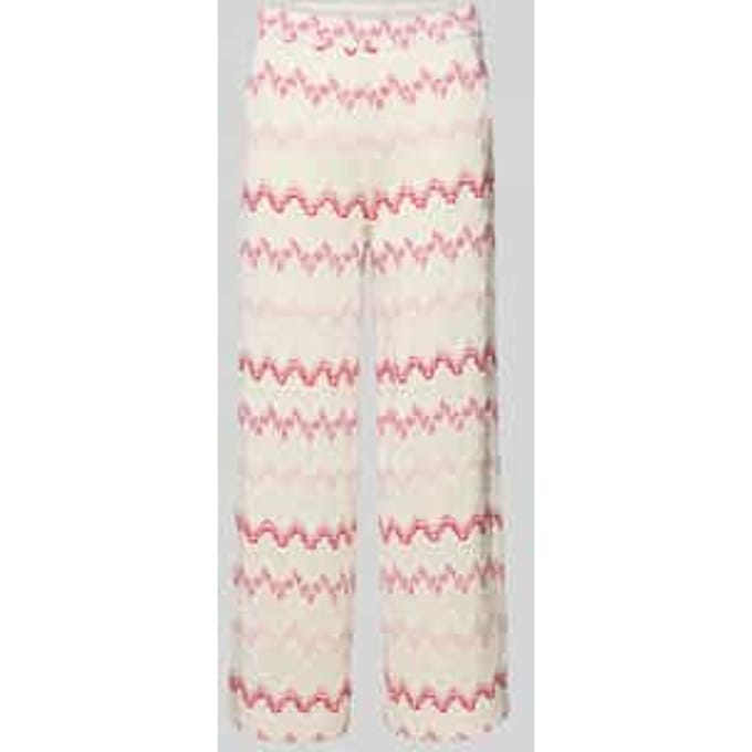 Regular fit broek met elastische band, model 'PALAZZO'