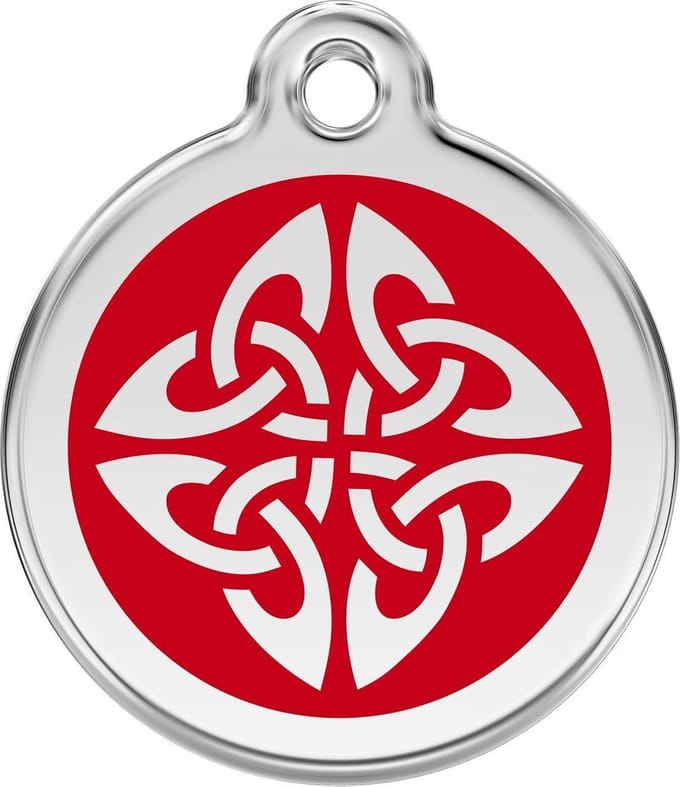 Red Dingo Hondenpenning 20 mm tribal rood