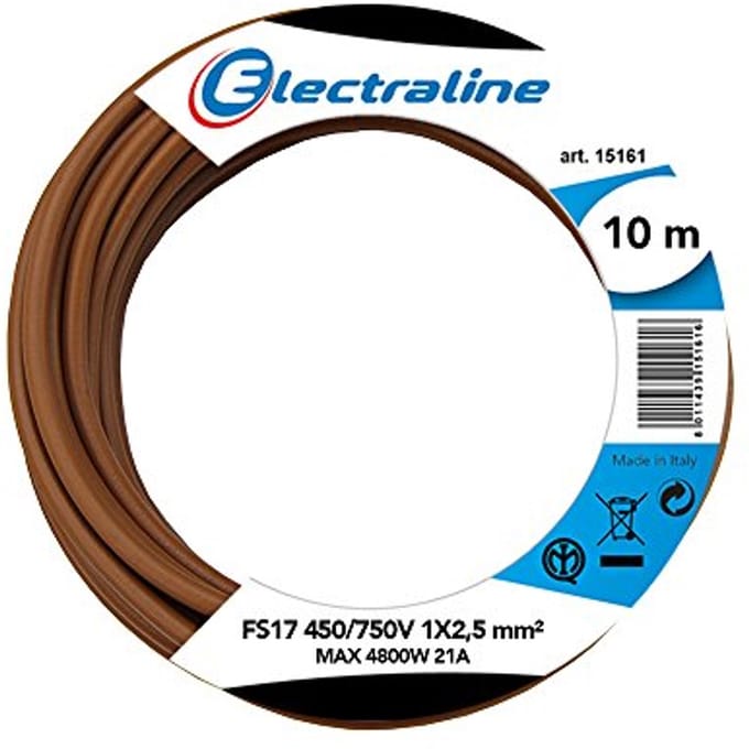 Aderleiding FS17 1 x 2,5 mm² Bruin 10 m Kabel