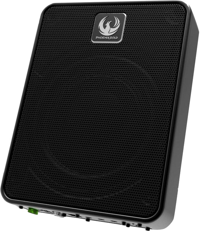 Phoenix Gold ZB8P actieve underseat subwoofer 8 inch 300 watts RMS Auto subwoofer
