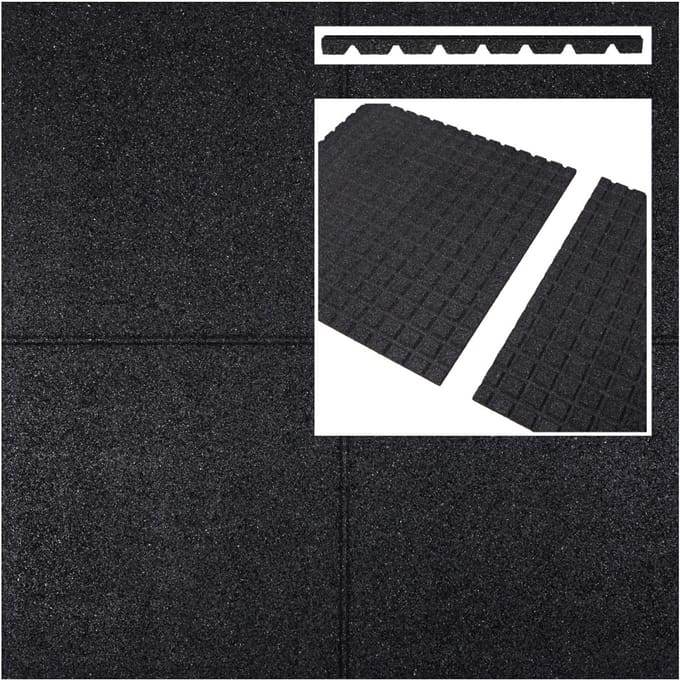 Intergard Rubberen tegels zwart 500x500x65mm prijs per m2
