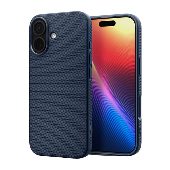 Spigen Liquid Air Hoesje Geschikt voor Apple iPhone 17 - Back Cover Flexibel TPU Blauw