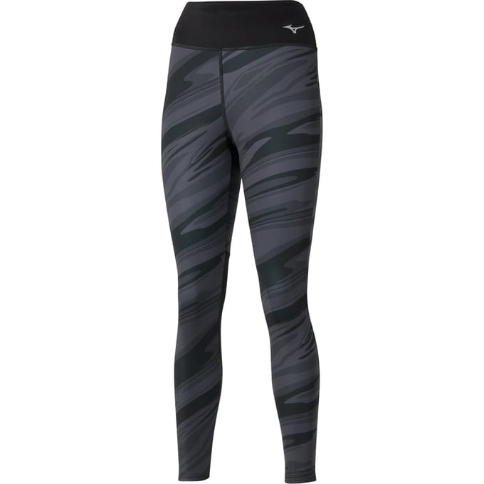 Mizuno 7/8 Printed Tight Dames-Zwart