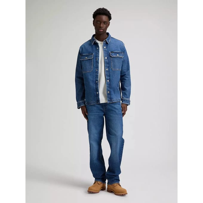Lee 112377758 Relaxed Fit Overshirt Blauw L Man