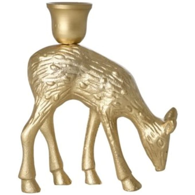 Rice by Rice Kandelaar Hert – Goud – Gietijzer – 16 cm