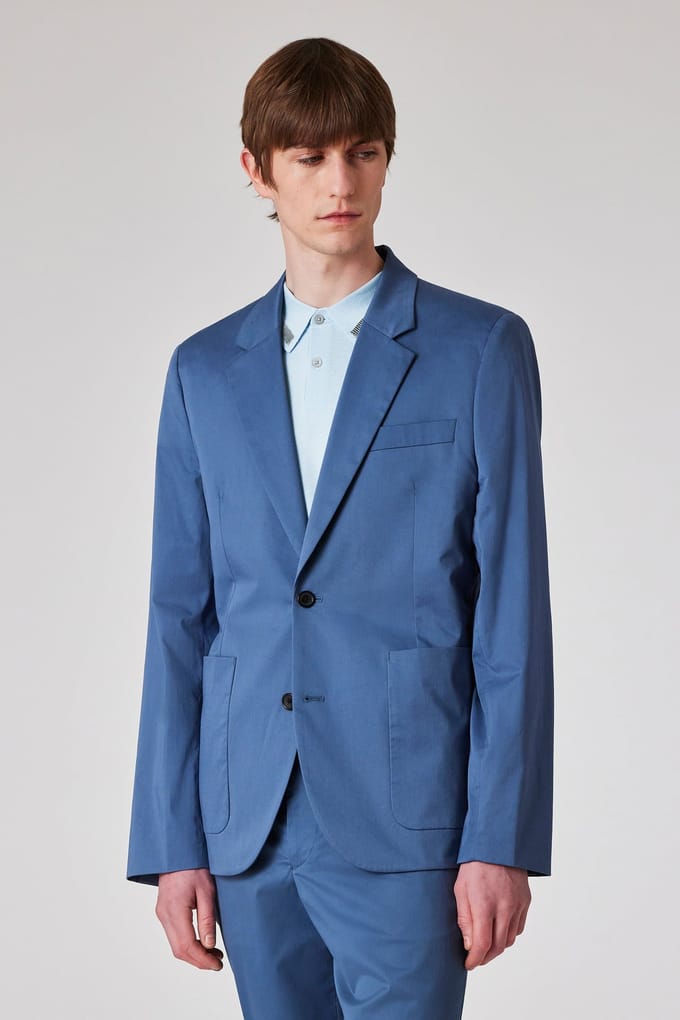 Paul Smith Mens Blazer Buggy Lined Greyish Blue Taglia: 56 | Blazers Outlet | Uomo | Blu