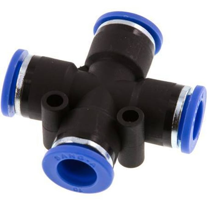 10mm Cross PA 66 Insteekfitting NBR