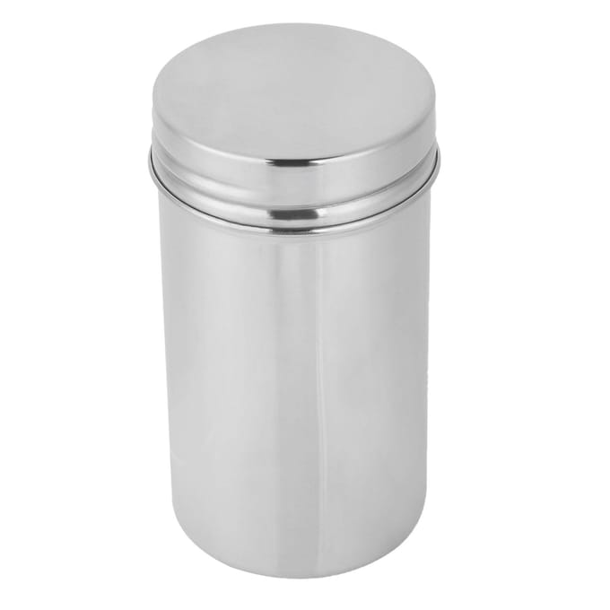 304 Stainless Steel Sealed Storage Jar Portable Tea Coffee Beans Container Large Large white