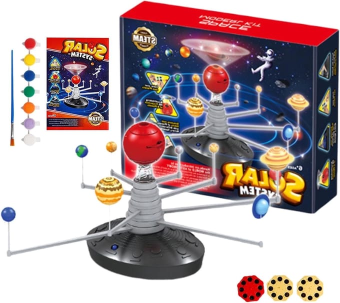 Zonnestelsel Projectbouwpakket - 3D Planeetmodel - Educatief Leren - LED Projectiesysteem - 32 x 40 cm - Niet gespecificeerd