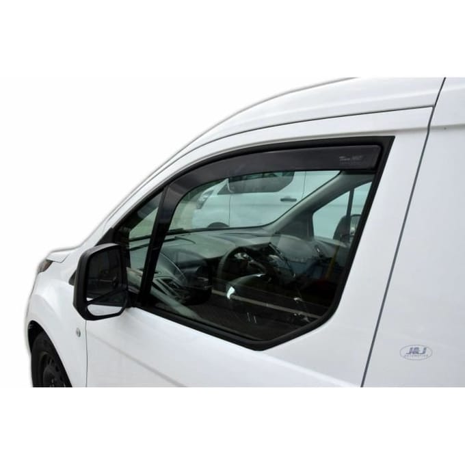 Luchtdeflectoren - J&;J AUTOMOTIVE - Ford Transit Connect - Gerookt - Versterkt Acryl - Eenvoudige Installatie