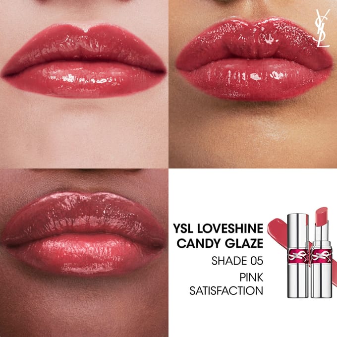 Yves Saint Laurent Lip Gloss Stick 5 Yves Saint Laurent - YSL Loveshine Candy Glaze Lip Gloss Stick - 5 5 Pink Satisfaction