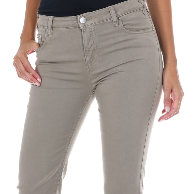 Lange spijkerbroek van elastische stof 10DB50255-G239 vrouw