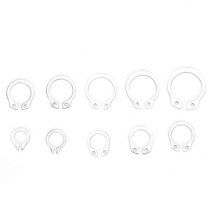 100 Stuks 304 Roestvrij Staal C-Type Veer Elastische Externe Veiligheidssnapring Circlip