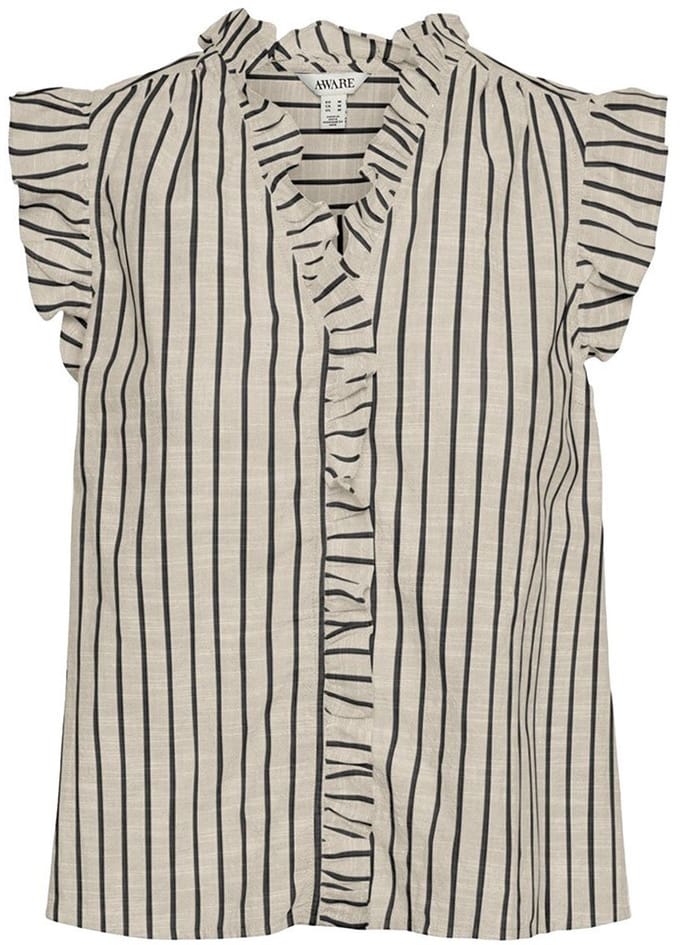 Vero Moda Kaori Mouwloos Shirt Beige M Vrouw