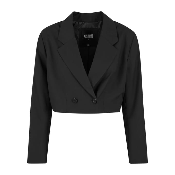 Urban Classics Cropped Dames Blazer - zwart - M