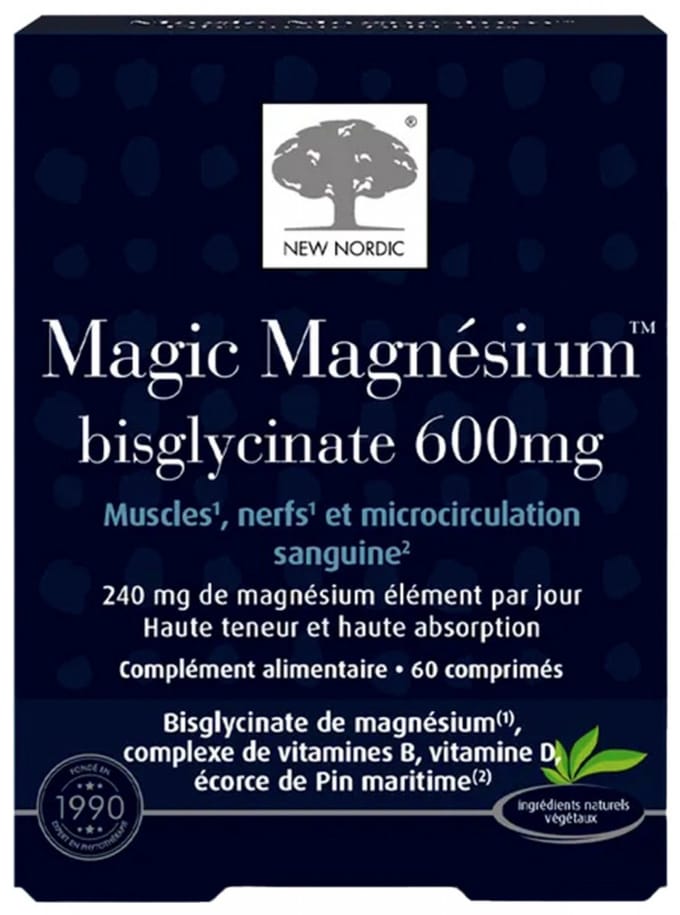 New Nordic Magnesium Bisglycinaat 600 mg 60 Tabletten