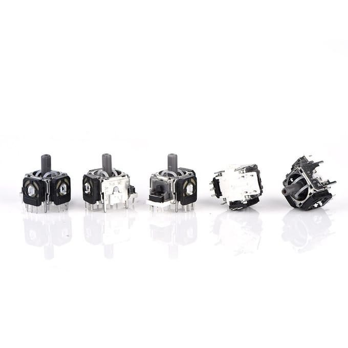 Ensemble de 5 pièces Module de capteur analogique de joystick de manette 3D de remplacement pour PS4 gray