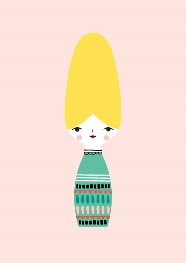 Petit Monkey ansichtkaart Miss Beehive