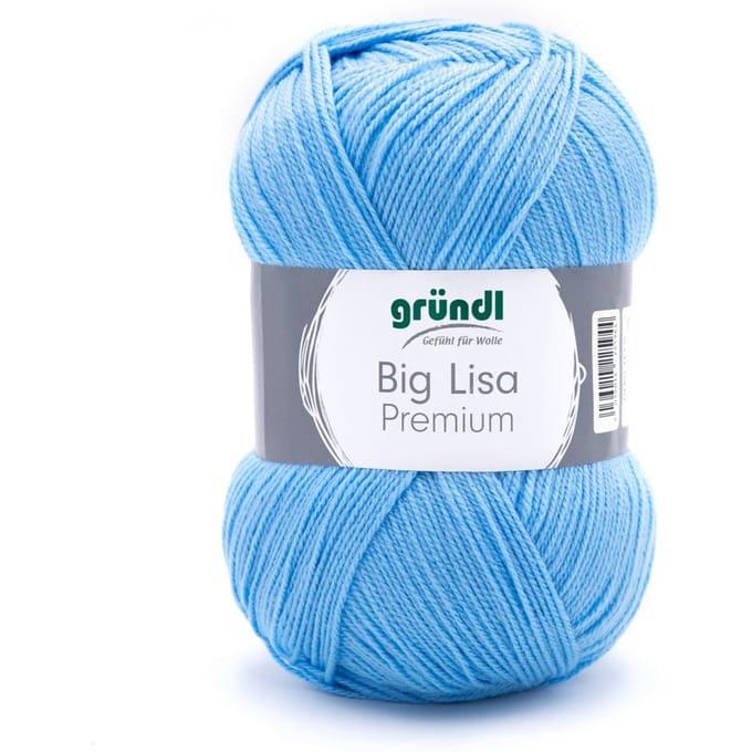 Wol Gründl "Big Lisa Premium" - Lichtblauw