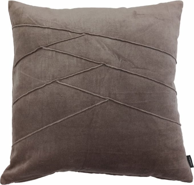 Uneven Pintuck kussen taupe 45x45cm