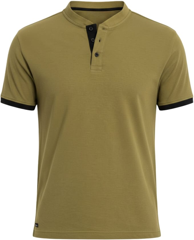 OMBRE T-shirt - Regular Fit - Katoen - Korte Mouw Groen M