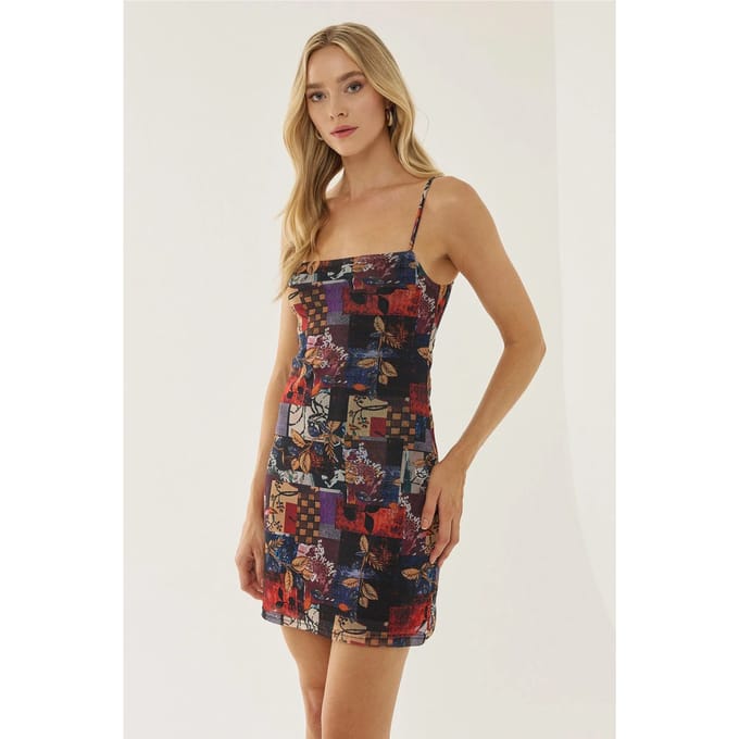 Geprinte Mini-jurk