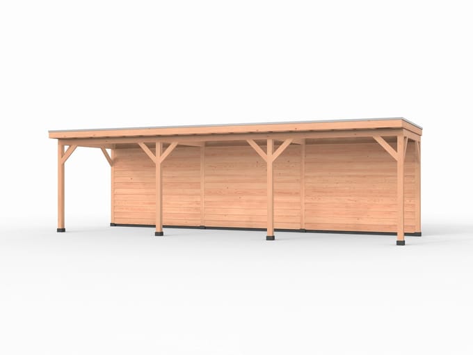 Douglas overkapping, 900 x 250, met achterwand, Westwood Comfort Plus