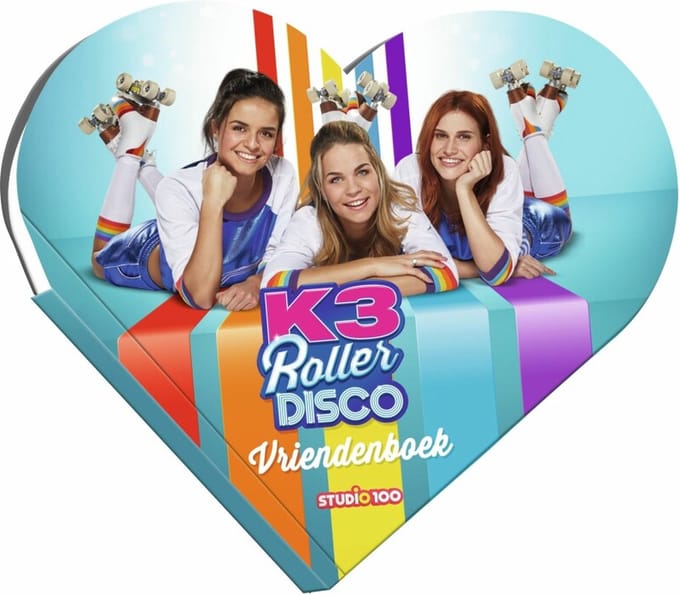 Studio 100 Vriendenboek K3 Roller Disco 21 X 25,5 Cm Blauw